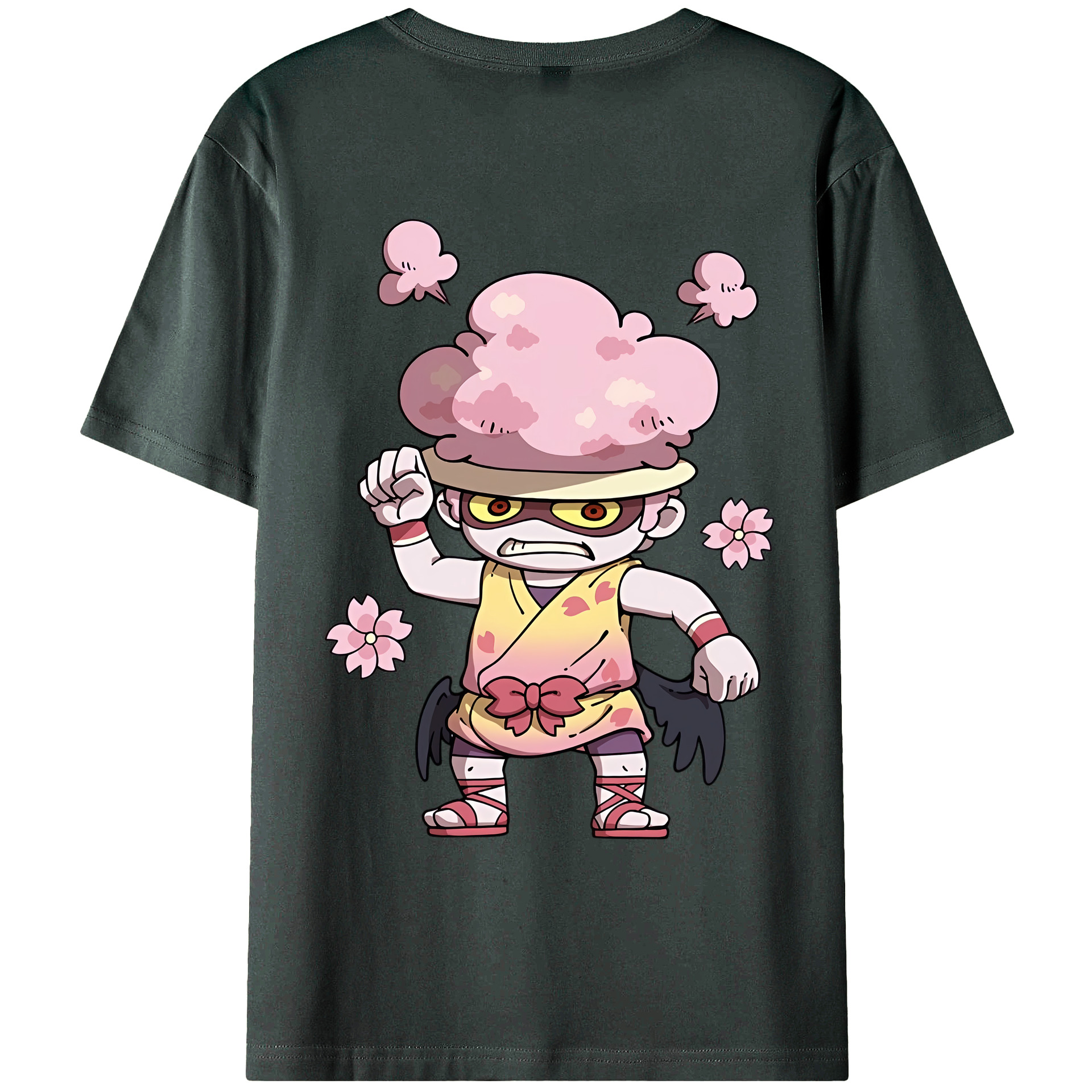 （画像用） 妖怪ウォッチ Yo-kai Watch 綿100％ メンズ半袖Tシャツ（バックプリント） 通気性